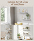 Set 2 Afuly Floating Shelves for Wall, Metallic Gold White Wall Mounted Shelves, Shelves for Bathroom Kitchen Bedroom
