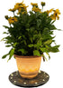 15" (78i50865) Gama Sonic Illuminated Plant Stand for Outdoor, Solar Power, Grey Base for Exterior Potted Plants