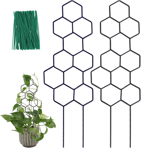 WellSign Small Trellis for Potted Plants, 15.94 inch Metal Plant Trellis for