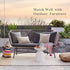 MIULEE Decorative Outdoor Throw Pillow Covers, 2 Pack Solid Waterproof Faux Linen Cushion Cases 18x18 Inch Beige