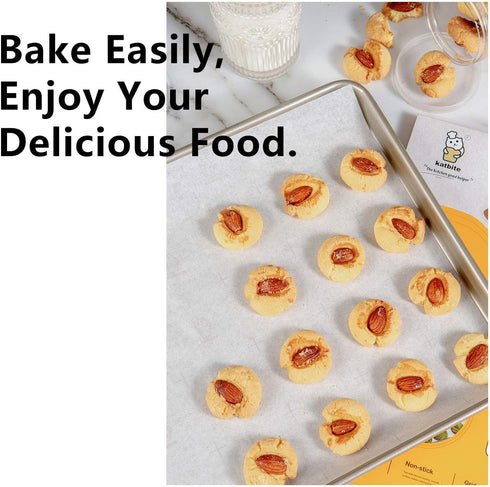 Katbite 12x16 Inch Parchment Paper Sheets with Grid Lines, Precut Non-Stick Heavy Duty Baking Paper for Cookies