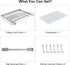 TQVAI Over Sink Dish Drainer Drying Rack, Stainless Steel Foldable Wall Mounted Dish Racks with Drainboard Hanging Rod