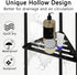 4 Standing Corner Shower Caddy, Tier Stainless Steel Organizer Stand, Rustproof Shelves for Inside Shower, Black