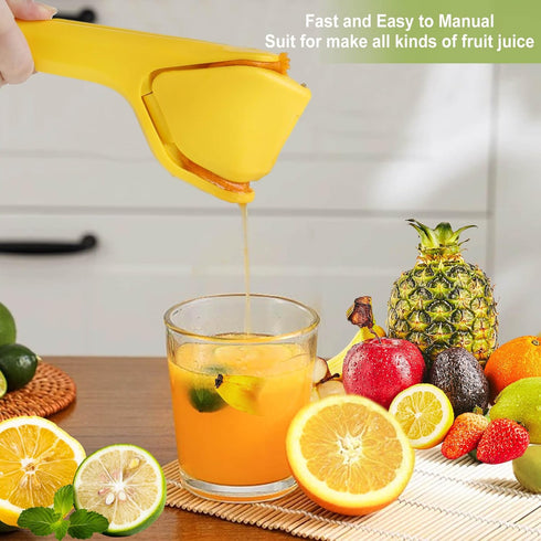 Effortless Manual Lemon Squeezer, Flat Lime Juicer, Hand Citrus Press, Space-Saving Design for Easy Juice Extraction