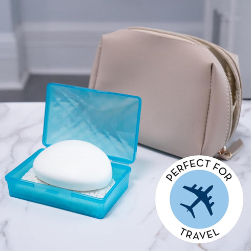 S&T INC. Bar Soap Holder for Kitchen & Bathroom, 4 Pack, White, 2.9 x 4.4 inches