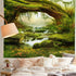 Llamazing Forest Landscape Magic Tapestry for Living Room & Bedroom (Sunlight & Creek, 60''L x 51''W)