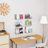 Yieach 4 Pack Acrylic Shelves for Wall Storage,No Drilling Adhesive Shelves,Clear Stick On Bathroom Wall Shelf