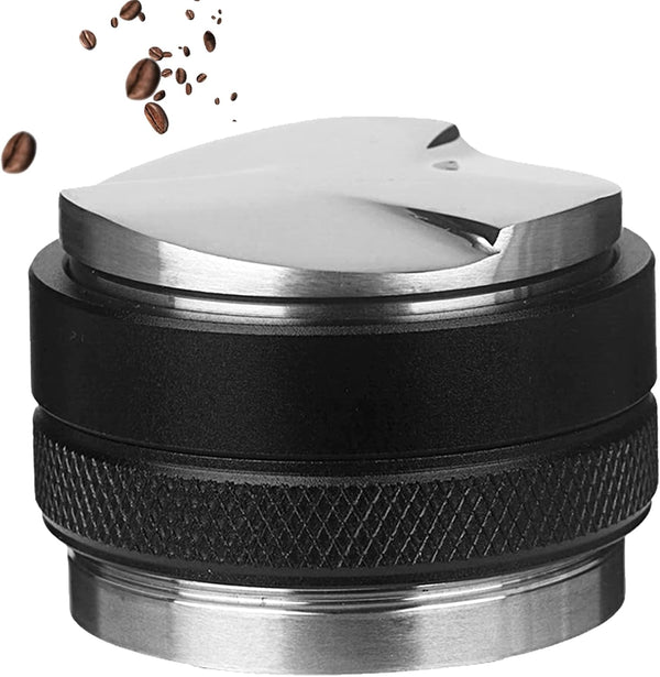 53mm Espresso Distributor & Hand Tamper, Dual Head Coffee Leveler for 54mm Espresso Portafilter, Compatible
