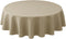 Biscaynebay 60" Textured Fabric Round Tablecloths for Tables 28" to 48", Natural Water Resistant Covers for Dining,
