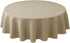 Biscaynebay 60" Textured Fabric Round Tablecloths for Tables 28" to 48", Natural Water Resistant Covers for Dining,