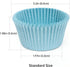 200pcs Standard Blue Cupcake Liners for Baking, Food-Grade Greaseproof Parchment Muffin Liners