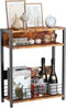 IBUYKE Narrow Side Table with Storage Shelf, 3 Tier End Table,Modern Sofa