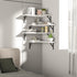 ROMGUAR CRAFT Set 4, Corner Floating Shelves Wall Mounted of Rustic Wood Storage Display Wall Shelves for Home Decor