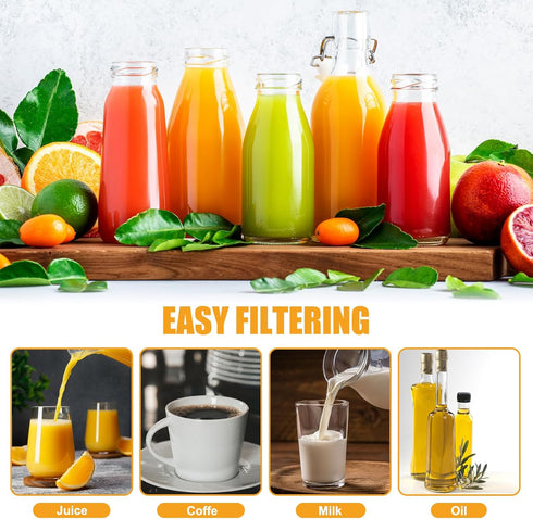 Mesh Filter - 200 Mesh Strainer 75 Micron Strainer for 5 Inch Filter Funnel Fine Filter for Cooking Oil Milk Juice Wine Cheese Whey Grease Coffee 1 Piece