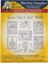 Aunt Martha's Iron On Transfer Patterns, Set of 5 for Stitching, Embroidery or Fabric Painting