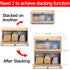 Counter-Large ETMI Bamboo Bread Box for Kitchen Capacity Bread Storage Container Farmhouse Bread Box with Window Bread
