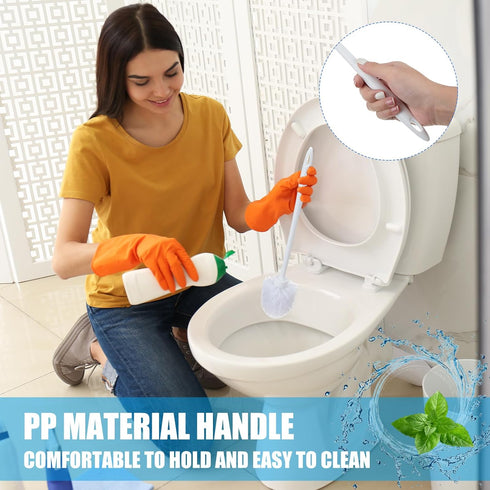 15 14.2 Inch Commercial Tioncy Pcs Toilet Brush Heavy Duty Toilet Bowl Cleaning Scrub Long Scrubber for Bathroom