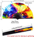Amajiji Large Folding Hand Fan for Men/Women, Chinese/Japanese Bamboo Festival Accessories, Ocean Color