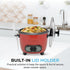 6-Cup Courant Rice Cooker (Cooked), Removable Non-Stick Bowl, One Touch Rice Cooker, Red