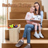 Stair Basket with Handle for Stairs, 16" Step Storage Laundry Basket for Toys, Clothes, Books, Tools, Anti-slip (Beige)
