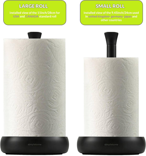 Countertop simpletome Heavy Duty Paper Towel Holder Prevent Kitchen Paper from Unraveling (Matt Black)