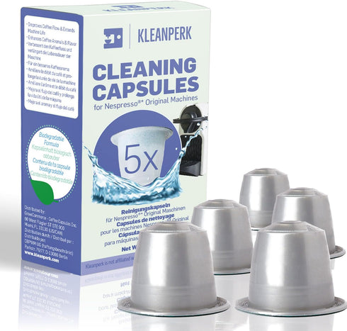 5 Pack Compatible Nespresso Cleaning Pods - Easy & Safe Cleaning Kit for Better Tasting Coffee