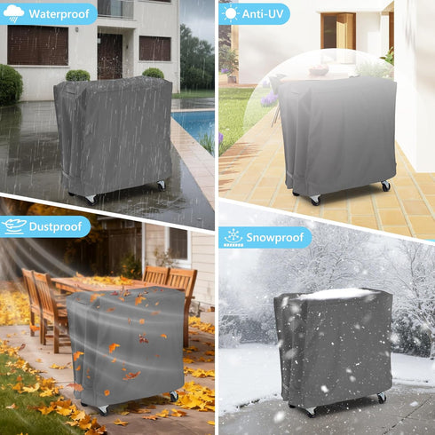65-80 Cooler,34"Lx19"Wx31"H-Black AKEfit Patio Cooler Cart Cover,Waterproof Ice Chest Cart Cover Fits Quart Patio Party