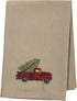 Primitives by Kathy Stitch Art Dinner Napkins Set - Truck with Christmas Tree