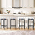 Lussenwert Set 4, 4 Stool Covers Rectangular of Stretch Printed Vanity Stool Covers Washable Saddle Bar Stool Slipcover