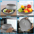 Microwave Splatter Cover with Plate Tray Set, BPA Free, 10.6 Inch Lid, Gray