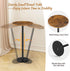 smusei Drink Table Small Side Table with Marble Base Pedestal Side Table Drink Tables for Small Spaces Round End Table