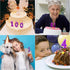 2nd Birthday Candle Number 2 Purple Happy Birthday Cake Topper Decoration for Party Kids Adults
