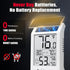 3.2'' 1Pack BaldrTherm Room Thermometer Indoor Humidity Meter, Solar-Powered Digital Temperature Sensor Monitor