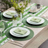 AHHFSMEI Round Braided Placemats Set of 6, 15 Inch Natural Woven Heat Resistant Table Mats (Olive Green)