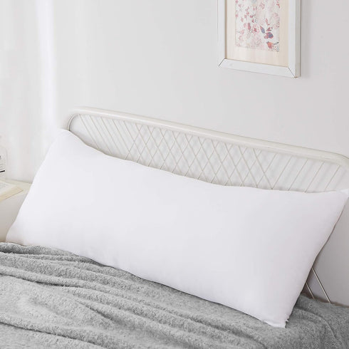 20 72, Acanva Fluffy Bed Sleeping Side Sleeper Body Pillow Insert, Extra-Long x White