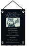 Manual Advice from a Wolf Woven X Your True Nature Wall Hanging, 17 x 26-Inch