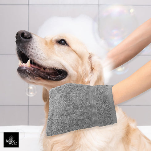 6 Pack 6 8.5 Set, High Rise Stripe x Wash Mitt Low Twist, Highly Absorbent, Gentle Hand and Face Cloth, European Style