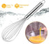 HOTEC 4 Pieces Stainless Steel Whisks Set - Wire Whisk, Balloon Whisk, Egg Beater Kitchen Utensils for Stirring