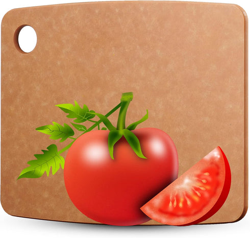 Wooden Cutting Board for Kitchen - Small Composite Wood, Thin, BPA Free & Eco-Friendly (11.5 x 9 Inch, Natural)