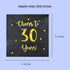 Cheers to 30 Years Cocktail Napkins | Happy 30th Birthday Decorations for Men and Women, 50-Pack 3-Ply Napkins | 5 x 5