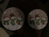 Round Nesting Tins with Holiday Print Designs, Bundle of 2 Metal Tins with Lids for Cookies, Candy, Food Presents