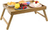 VaeFae Acacia Bed Table Tray, Wooden Breakfast Tray with Folding Legs, Bed Tray for Eating and Laptop, Eating Trays