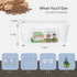 Chewoof 4 Pack 4.5 Chicken Feeders, Quart Goat Hanging Fence Feeders, with Hooks, Screws, & Chicken Coop Treat Bag