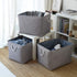 TheWarmHome Fabric Storage Bins for Organizing, Large Sturdy Baskets with Handles, Decorative Foldable (3 Pack)