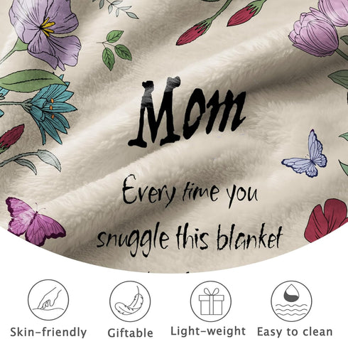 VZITSQS 50"x60" Mothers Day Blankets for Mom,Mom Gifts,Gifts for Mom,Moms Gift for Women from Daughter Son,Birthday
