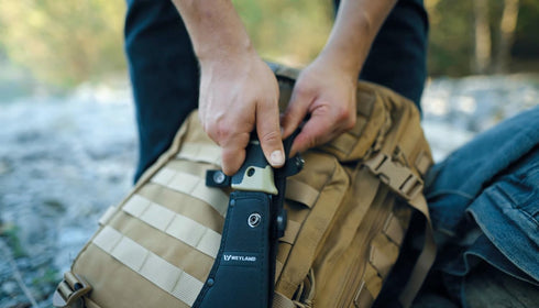 WEYLAND Kukri Machete Knife - Tactical MOLLE Sheath, Fixed Full Tang Steel Blade for Camping, Gardening, Yard Work