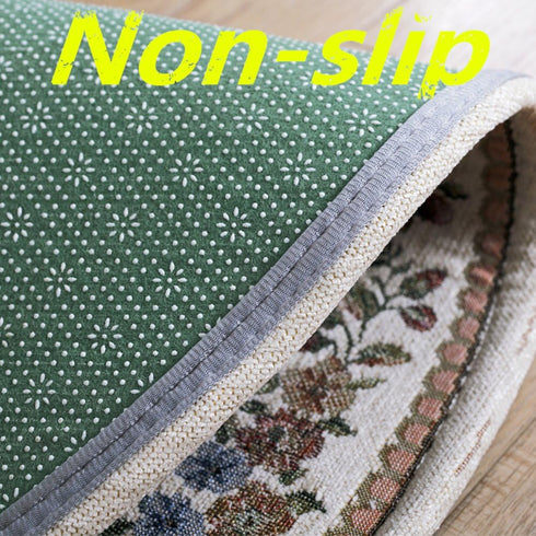 Mat,3'x3' UKELER Luxury Soft Rustic Floral Area Rugs Washable Elegant Non Slip Accent Floor Rugs Carpet for Bedroom