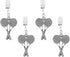 UPware Tennis Tablecloth Weights Set of 4 with Metal Clips, Zinc Alloy Decorative Holders for Outdoor Picnic