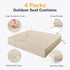 Pack 4, 19"*19"*3", UNIKOME Outdoor Chair Cushions of Water Resistant Patio Cushions with Ties, High Density Sponge
