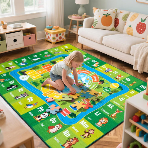 5'x 7' ABC Rug, Kids Rugs for Playroom Classroom Bedroom, Educational Learning